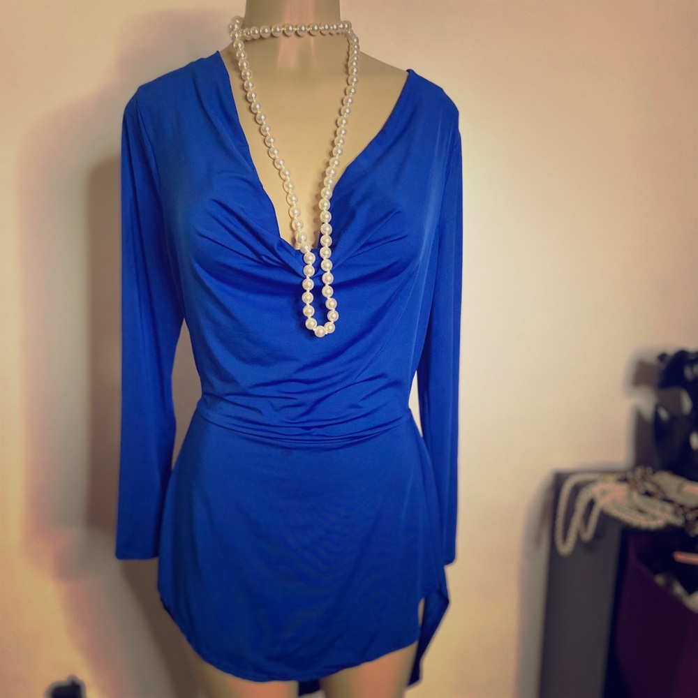 Royal blue shirt dress